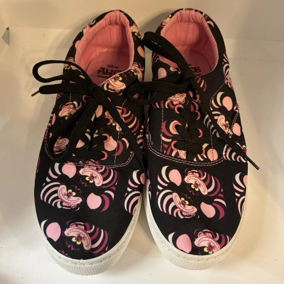 Disney Alicia en el País de las Maravillas Cheshire Gato Tenis Mujer Talla 9 Parte Superior Baja Nuevas Foto 2 de 4