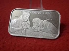 1989 '' CHRISTMAS '' ONE TROY OUNCE .999 FINE SILVER BAR                #MF-2565