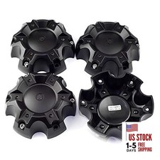 5.55in Wheel Center Caps for Ballistic Center Hubcaps, 4 Pack Center Black