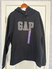 Men's GAP Logo Hoodie Black Color Size XXL