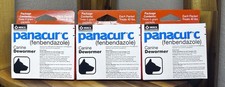 3 X Panacur C- 4 gram Packets 3 Per Box- Canine 40lbs Dewormer Treatment-