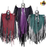 Halloween Dekoration 3 StüCk Skelett Sensenmann HäNgend