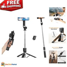 Universal Compatibility Selfie Stick Tripod with Detachable Remote Control