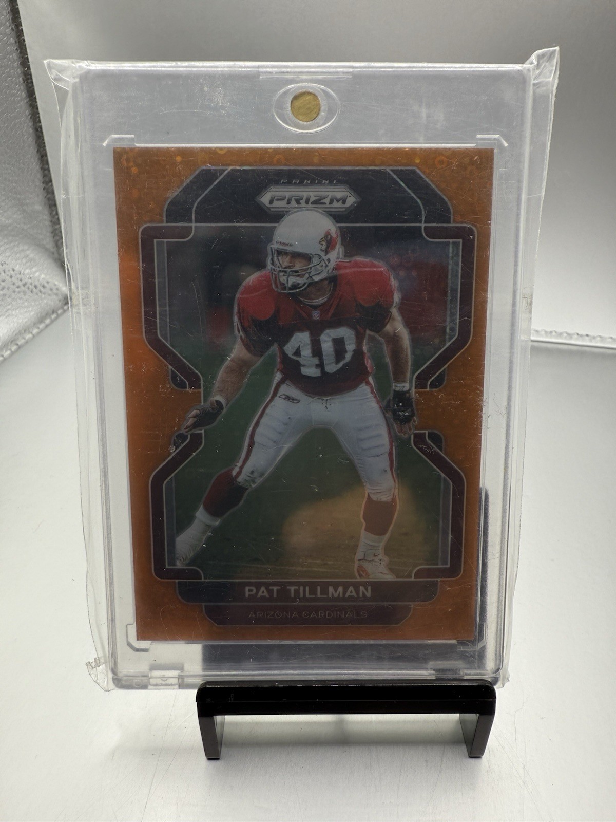 ✨2021 PANINI PRIZM 🏈 PAT TILLMAN 🇺🇸 ORANGE DISCO PRIZM REFRACTOR #83 SP NM