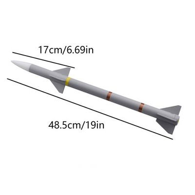 48cm PLA Plastic 1/8 Scale United States AIM-120 AMRAAM Air-To-Air Missile Gift