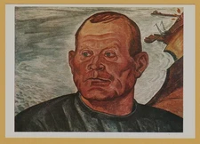 Ossovsky “Portrait of a Brigadier” Soviet Socialist Realism Art Postcard USSR