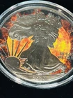 American Eagle 2020 1oz .999 Silver Colorized 'Eagle Fire' Art Coin w/ Certific…