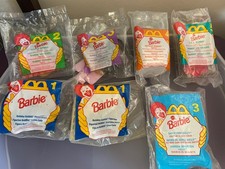 Mattel Barbie McDonald's 1995 Lot of 7 Sealed Happy Meal Toys 1 Kelly 1998