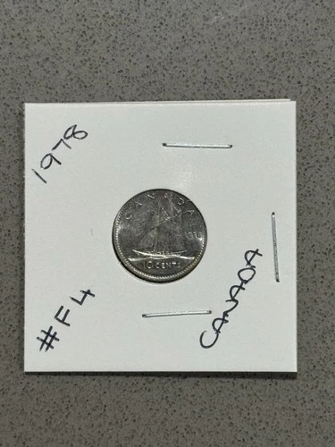 🩷BEAUTIFUL 1978 CANADIAN TEN CENT COIN🩷QUEEN ELIZABETH II 10 CENT DIME #F4🩷