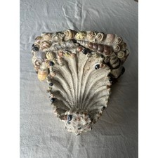 Vintage Shell Sconce seashells Hollywood regency 1999 HPI Beach house display 