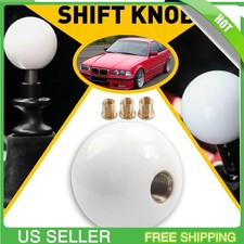 Universal White Ball Round Manual Car Gear Shift Knob Shifter Replacement New Universal White Ball Round Manual Car Gear Shift Knob Shifter Replacement New