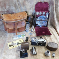 Vtg. Canon iii, Serenar 135mm f/4, Serenar 35mm f/3.2, Flash B1 Lot - READ 