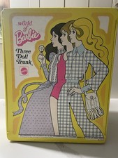 Vintage World Of Barbie Carrying Case 1974 Mattel 3 Doll Trunk - Clothes Closet
