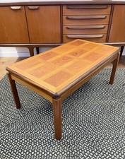 70’s teak Nathan parquet coffee table midcentury vintage retro G Plan era 🚚