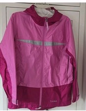 L.L Bean Jacket Youth XL 18 Windbreaker Rain Coat Nylon Shell Waterproof EUC