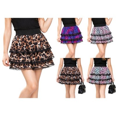 Girls Skirt Pleated Skirts With Built-in Shorts Dance A-Line Skirt Retro Skorts