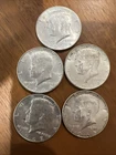5 Coin Lot- 3 1964 Kennedy 90% Silver, And 2 40% Silver Half Dollar 65 And 67