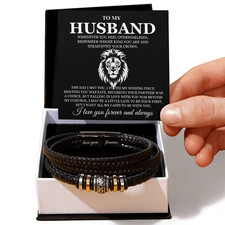 to my Husband bracelet gift for Birthday Christmas Anniversary Valentine's Day