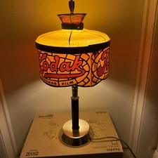 VINTAGE KODAK CAMERAS FILM LAMP FAUX GLASS RESIN SHADE TIFFANY STYLE 17"