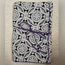 Travel Jewelry Organizer Black White and Purple
