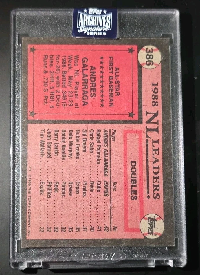 Andrés Galarraga Auto/47 2020 Topps Archives Signature Series EXPOS Foto 2 de 2