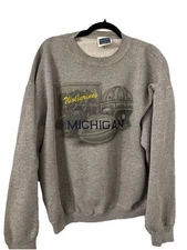 VTG Michigan State Wolverines College Decotex Sweater Crewneck Embroidered  XL