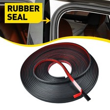 Self-adhesive 10m L-type Rubber Seal Strip Car Door Hood Trunk Weather Stripping