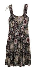 Hilo Hattie Vintage Hawaiian Floral Sleeveless Pockets Dress Women's Medium
