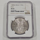 1988 Mo Mexico 1 Onza Silver 0.999 KM#498 Libertad NGC MS66 Mexico (1905-Now) — photo 1