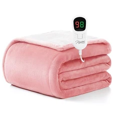 Heated Blanket Electric Throw - 50"x60" Heating Blanket Throw 1/2/4/6/8 Hours...