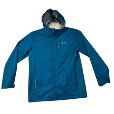 Kids Under Armour Coldgear Infrared Hooded Jacket Teal YXL