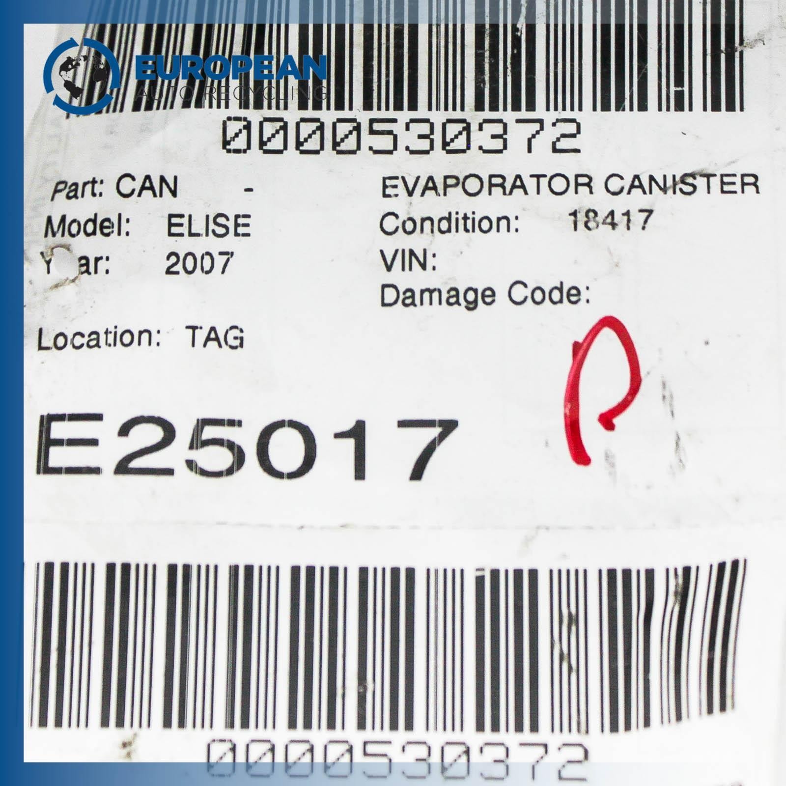 2007 LOTUS ELISE Evaporator Canister - 1.8L OEM 18K MILES
