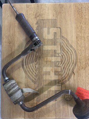 Vintage Stanley Hand ratchet drill BIT BRACE   Made in USA (E2)