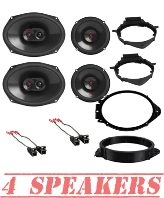 METRA, JBL JBL Stage3 Front & Rear Door Coax Car Speakers for 2014-2023 Silverado & Sierra