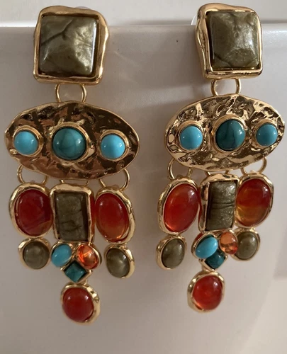 ZARA  VINTAGE STYLE  STATEMENT   EARRINGS