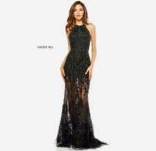Sherri Hill black beaded dress size 4