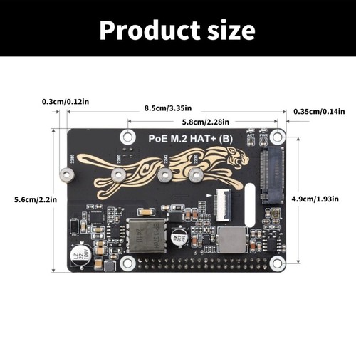 PCIe To M.2 Adapter For RPi 5 Power over Ethernet Function for 2230/42/60/80 - Afbeelding 8 van 8