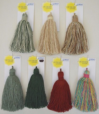 T441-Conso OUTDOOR key tassel - 5 1/2'' w/ 3'' loop - 11 colors to choose from!