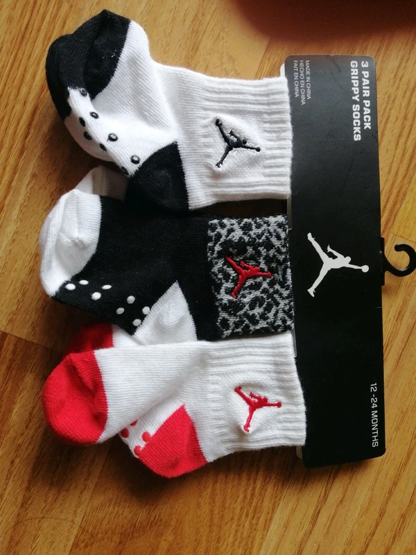 Jordan Design Baby 47 Infant Grippy Socks 3 Pack Baby Clothing