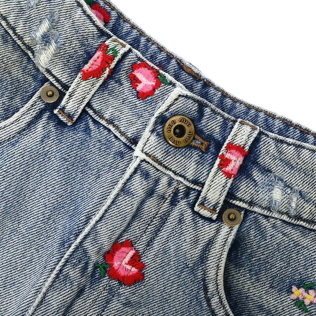 Miu Miu Denim Skirt Blue AMM1/2019/1285 #36 114346 | eBay