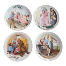SET OF 4 VINTAGE JOSEPH CSATARI THE CSATARI GRANDPARENT PLATES 1980's FREE SHIP