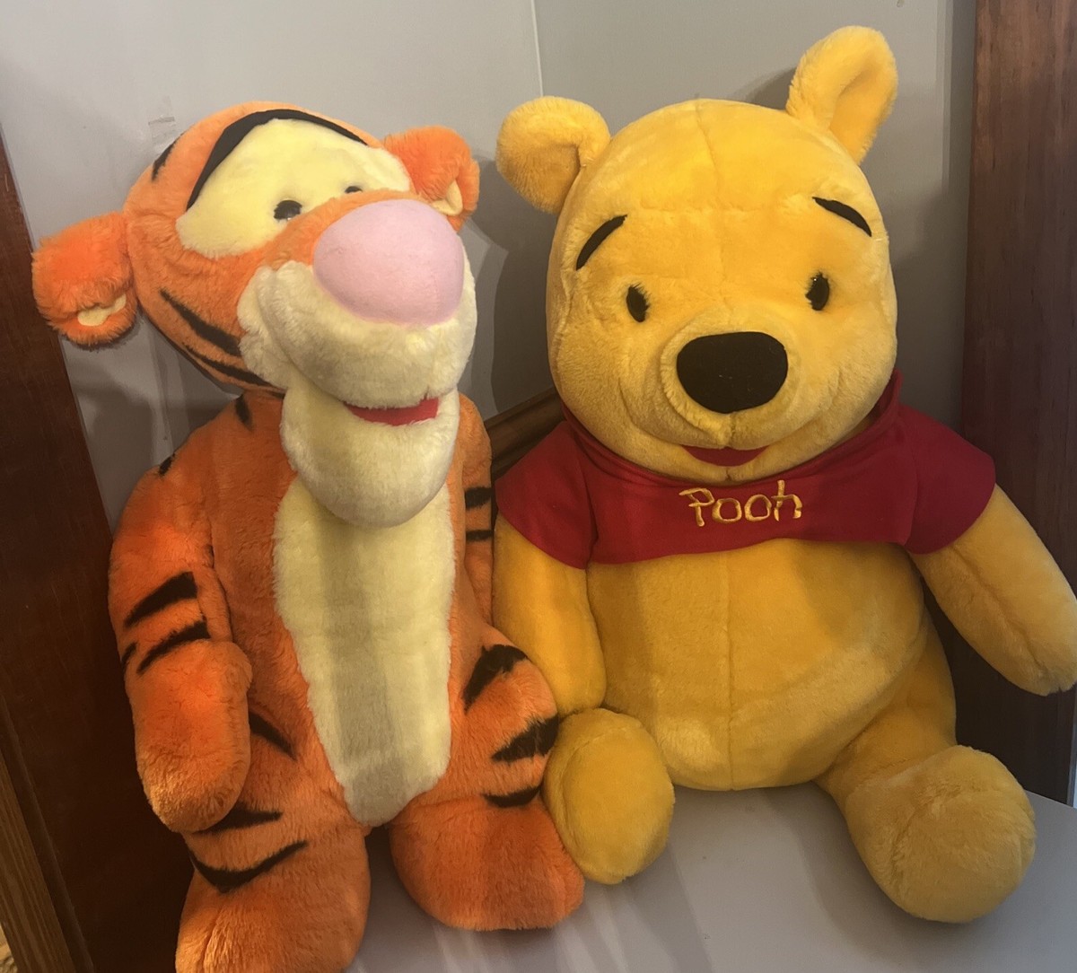 Vintage Mattel Disney Winnie the Pooh 20” and Tigger 21” Jumbo