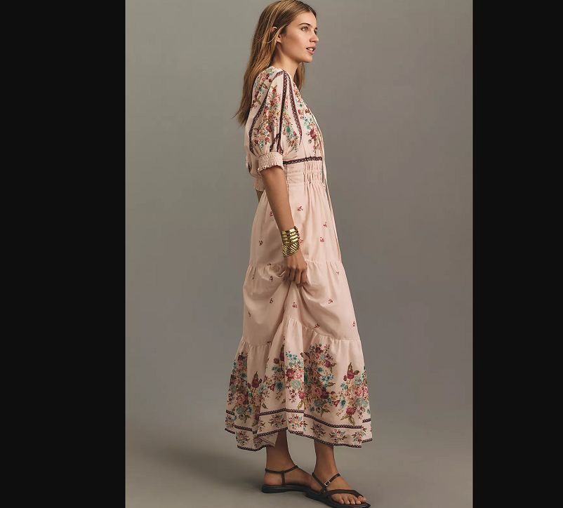 【美品】6枚セット Anthropologie Fleur De Lys Anthropologie + Lucille Dress