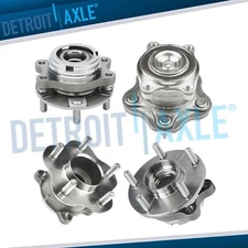 FWD Front and Rear Wheel Bearings Hubs Kit for 2010 - 2014 Nissan Quest Murano