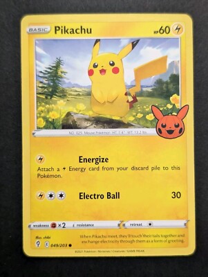 ポケモンカード Pikachu 049/203 👻🔥2021 Pokémon TCG Pikachu Promo Trick or Trade Halloween 049