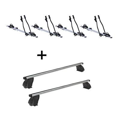 4xFahrradträger SAGITTAR+Dachträger K1P Alu für Merc GLE Coupé C292 5Tür ab15