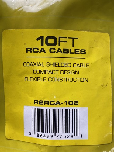 Raptor R2RCA-102 10FT RCA Cables Amp Wire 2 Channel - Picture 6 of 7