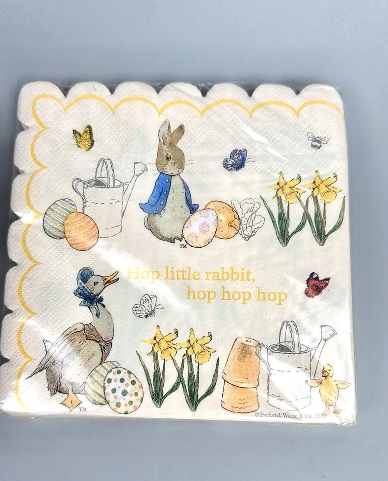 Beatrix Potter Peter Rabbit Napkins Meri Meri 2 Packs of 20 Easter Bunny - Image 3 of 4