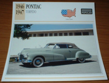 1946 Pontiac Torpedo Info Spec Sheet Photo Picture 46 47 239 248