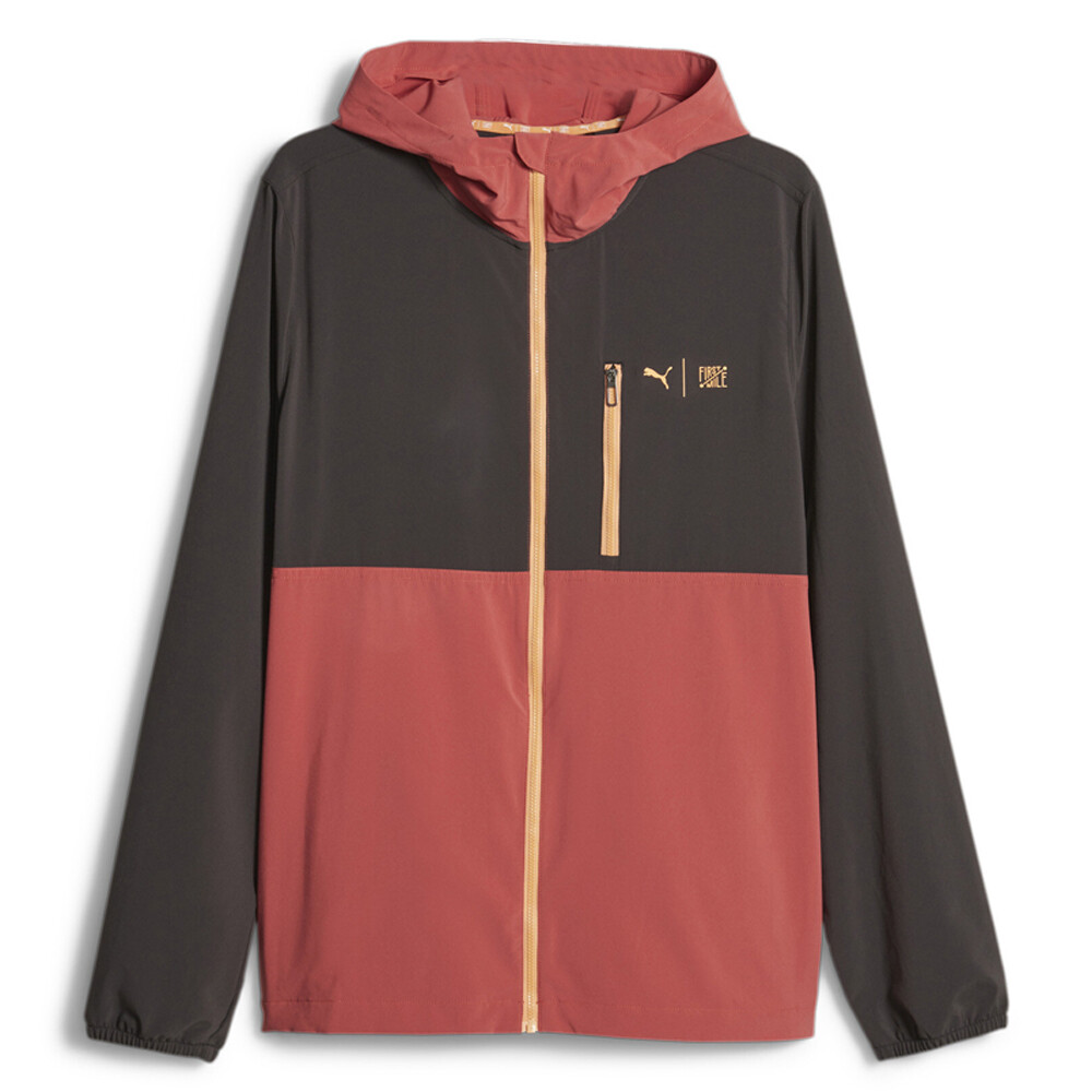 Puma Running Full Zip Jacket X Fm Mens Black Casual Athletic Outerwear 52391751